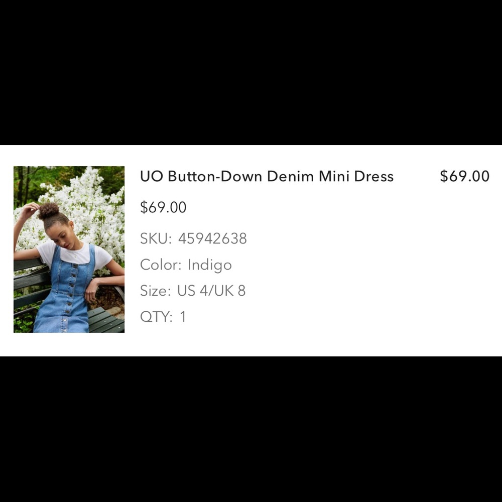 Urban Outfitters Denim Mini Button Down Dress